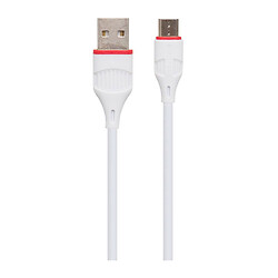 USB кабель Borofone BX17, MicroUSB, 1.0 м., Білий