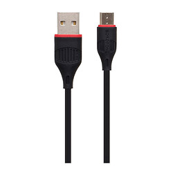 USB кабель Borofone BX17, MicroUSB, 1.0 м., Чорний