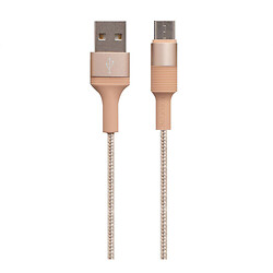 USB кабель Borofone BX21, MicroUSB, Золотий