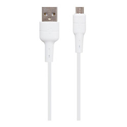 USB кабель Borofone BX30 Silicone, MicroUSB, 1.0 м., Белый