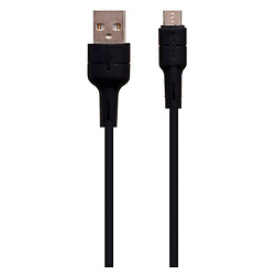 USB кабель Borofone BX30 Silicone, MicroUSB, 1.0 м., Чорний