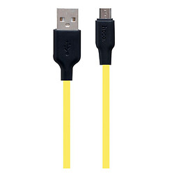 USB кабель Hoco X21 Plus Silicone, MicroUSB, 0.25 м., Чорний