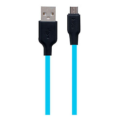 USB кабель Hoco X21 Plus Silicone, MicroUSB, 0.25 м., Чорний
