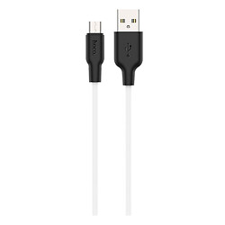 USB кабель Hoco X21 Plus Silicone, MicroUSB, 2.0 м., Чорний