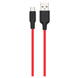 USB кабель Hoco X21 Plus Silicone, MicroUSB, 2.0 м., Черный