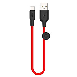 USB кабель Hoco X21 Plus Silicone, Type-C, 0.25 м., Черный