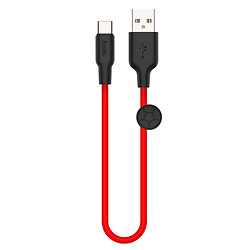 USB кабель Hoco X21 Plus Silicone, Type-C, 0.25 м., Чорний