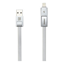 USB кабель Remax RC-042t Strive Apple iPhone SE 2022 / iPhone 14 Pro Max / iPhone 14 Plus / iPhone 14 Pro / iPhone 14 / iPhone 13 Pro / iPhone 13 Mini / iPhone 13 / iPhone 13 Pro Max / iPhone 12 Mini, Lightning, MicroUSB, Original, Срібний