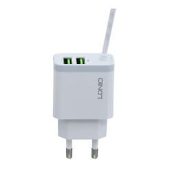 СЗУ LDNIO A321, С кабелем, MicroUSB, 3.1 A, Белый