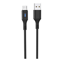 USB кабель Hoco U79 Admirable Smart Power, MicroUSB, 1.2 м., Чорний