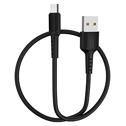 USB кабель Borofone BX16, MicroUSB, 1.0 м., Чорний