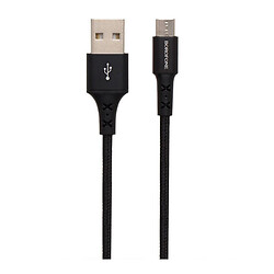 USB кабель Borofone BX20, MicroUSB, Чорний