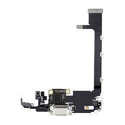 Шлейф Apple iPhone 11 Pro Max, З роз'ємом на зарядку, З мікрофоном, Срібний