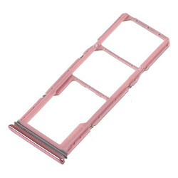 Тримач SIM картки Samsung A920 Galaxy A9, З роз'ємом на карту пам'яті, Рожевий