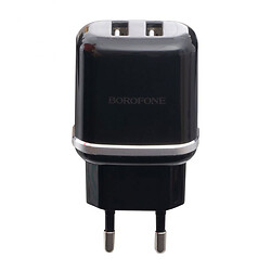 МЗП Borofone BA25A, MicroUSB, З кабелем, 2.4 A, Чорний