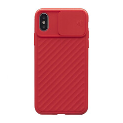 Чохол (накладка) Apple iPhone X / iPhone XS, Carbon Camera Air Case, Червоний