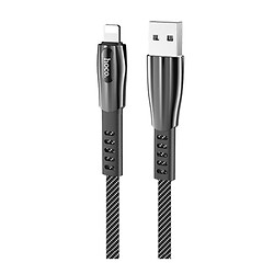 USB кабель Hoco U70 Splendor Apple iPhone SE 2022 / iPhone 14 Pro Max / iPhone 14 Plus / iPhone 14 Pro / iPhone 14 / iPhone 13 Pro / iPhone 13 Mini / iPhone 13 / iPhone 13 Pro Max / iPhone 12 Mini / iPhone 12 Pro Max, Lightning, 1.2 м., Чорний