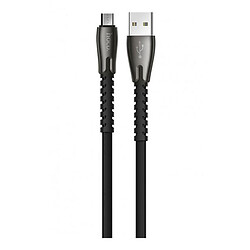 USB кабель Hoco U58 Core, MicroUSB, 1.2 м., Чорний
