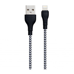 USB кабель Borofone BX39 Beneficial Apple iPhone SE 2022 / iPhone 14 Pro Max / iPhone 14 Plus / iPhone 14 Pro / iPhone 14 / iPhone 13 Pro / iPhone 13 Mini / iPhone 13 / iPhone 13 Pro Max / iPhone 12 Mini / iPhone 12 Pro Max, Lightning, Чорний
