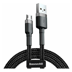 USB кабель Baseus CAMKLF-CG1 Cafule, MicroUSB, 2.0 м., Чорний