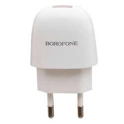 МЗП Borofone BA49A Apple iPhone 15 Plus / iPhone 15 Pro Max / iPhone 15 / iPhone 15 Pro / iPhone SE 2022 / iPhone 14 Pro Max / iPhone 14 Plus / iPhone 14 Pro / iPhone 14 / iPhone 13 Pro / iPhone 13 Mini / iPhone 13, Lightning, З кабелем, 2.1 A, Білий