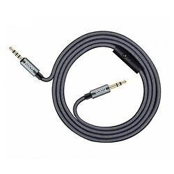 AUX кабель Hoco UPA-04 Noble sound, 3,5 мм., 1.0 м., Сірий