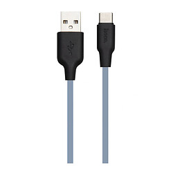 USB кабель Hoco X21 Plus Fluorescent, MicroUSB, Синій