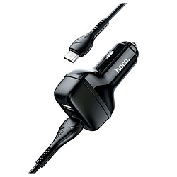 АЗУ Hoco Z36, С кабелем, MicroUSB, 2.4 A, Черный