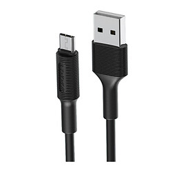 USB кабель Borofone BX1, MicroUSB, 1.0 м., Чорний