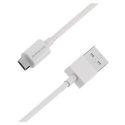 USB кабель Borofone BX22, MicroUSB, 1.0 м., Білий
