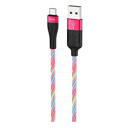 USB кабель Hoco U85 Charming night, MicroUSB, 1.0 м., Червоний