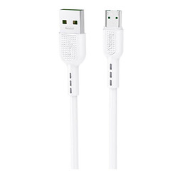 USB кабель Hoco X33 Surge, MicroUSB, 1.0 м., Белый