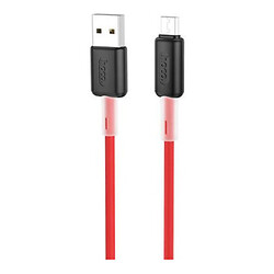USB кабель Hoco X48 Soft, MicroUSB, 1.0 м., Червоний