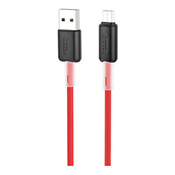 USB кабель Hoco X48 Soft, MicroUSB, 1.0 м., Красный