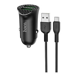 АЗУ Hoco Z39 QC3.0, С кабелем, MicroUSB, 3.0 A, Черный