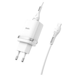 СЗУ Hoco C12Q QC3.0, С кабелем, MicroUSB, 3.0 A, Белый