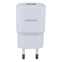 СЗУ Borofone BA48A Apple iPhone 15 Plus / iPhone 15 Pro Max / iPhone 15 / iPhone 15 Pro / iPhone SE 2022 / iPhone 14 Pro Max / iPhone 14 Plus / iPhone 14 Pro / iPhone 14 / iPhone 13 Pro / iPhone 13 Mini / iPhone 13, С кабелем, Lightning, 2.1 A, Белый