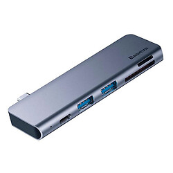 USB Hub Baseus CAHUB-K0G, Type-C, Сірий