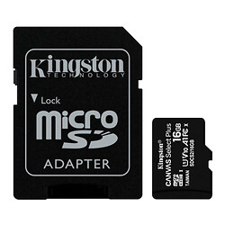 Карта памяти Kingston Canvas Select Plus A1 microSDHC UHS-1, 16 Гб.