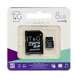 Карта памяти T&G microSDHC, 8 Гб.