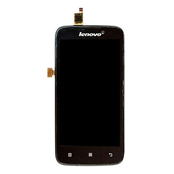 Дисплей (екран) Lenovo A516, Original (100%), З сенсорним склом, З рамкою, Чорний