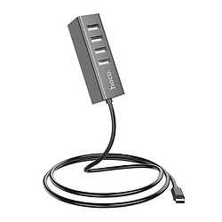 USB Hub Hoco HB1, Type-C, Сірий