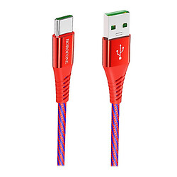 USB кабель Borofone BU13 Craft, Type-C, 1.2 м., красный
