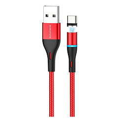 USB кабель Borofone BU16 Skill, Type-C, 1.2 м., Красный