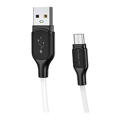 USB кабель Borofone BX42 Encore, MicroUSB, 1.0 м., Белый