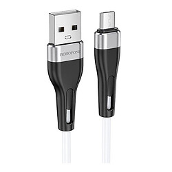 USB кабель Borofone BX46 Rush, MicroUSB, 1.0 м., Білий