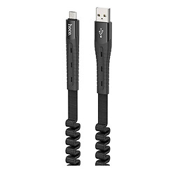 USB кабель Hoco U78, microUSB, 1.2 м., чорний