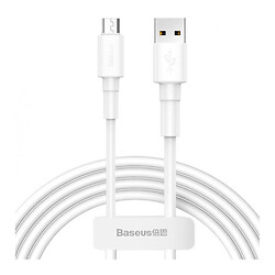 USB кабель Baseus CAMSW-E02 Mini, MicroUSB, 2.0 м., Білий