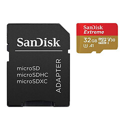 Карта памяти microSDHC SanDisk Extreme Action A1 V30 UHS-1 U3, 32 Гб.