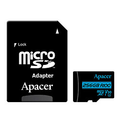 Карта пам'яті microSDXC Apacer V30 UHS-1 U3, 256 Гб.